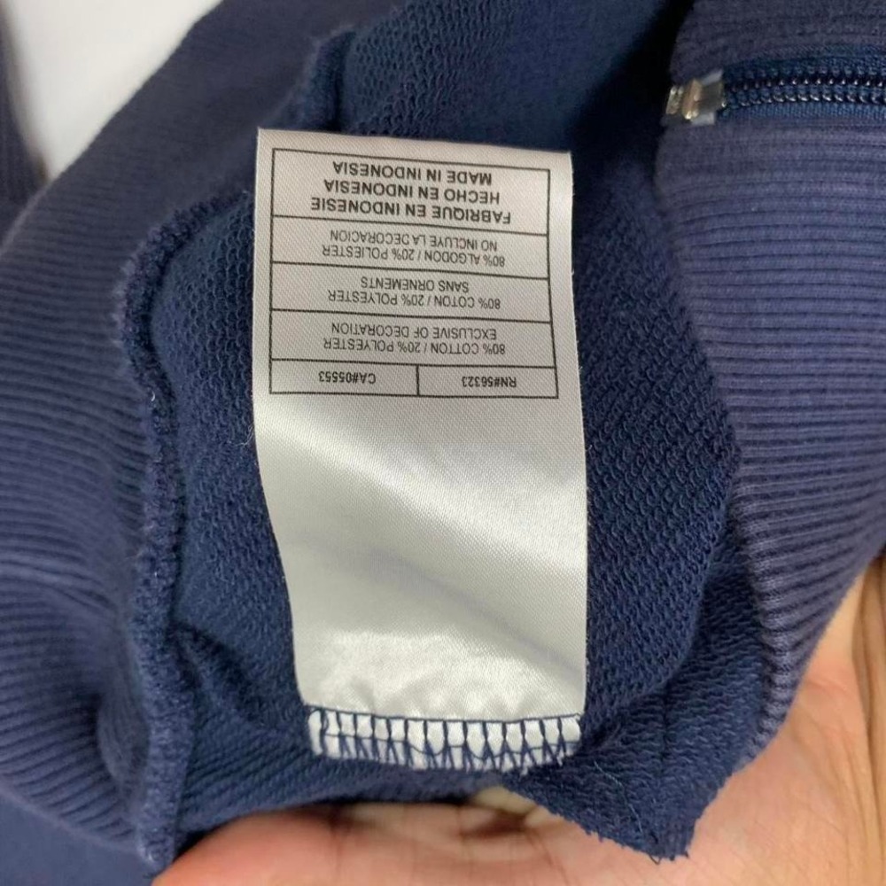 Y2k Nike Zip-ul Navy Hoodie Faded Sleeve Size XL‎ - Picture 6 of 8